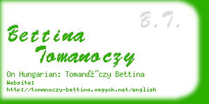 bettina tomanoczy business card